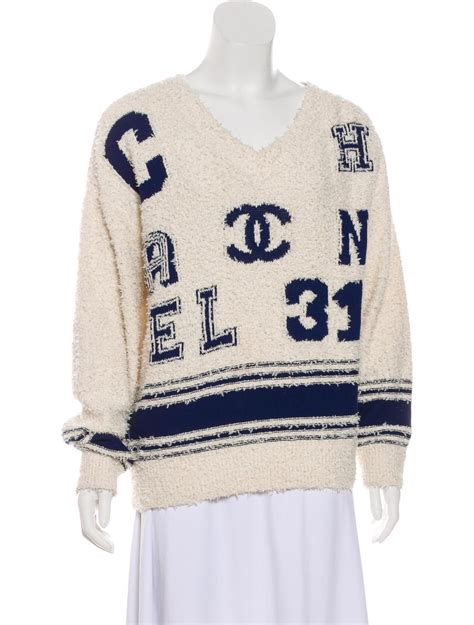 chanel inspired logo sweater